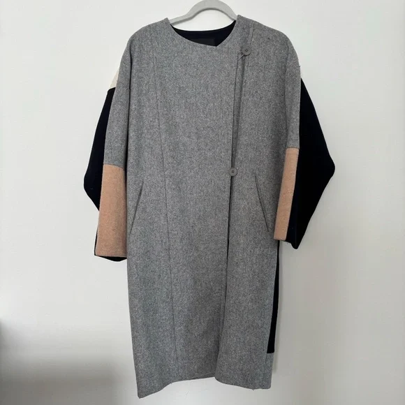 Maje Gileda Color Block Coat - Picture 2 of 5